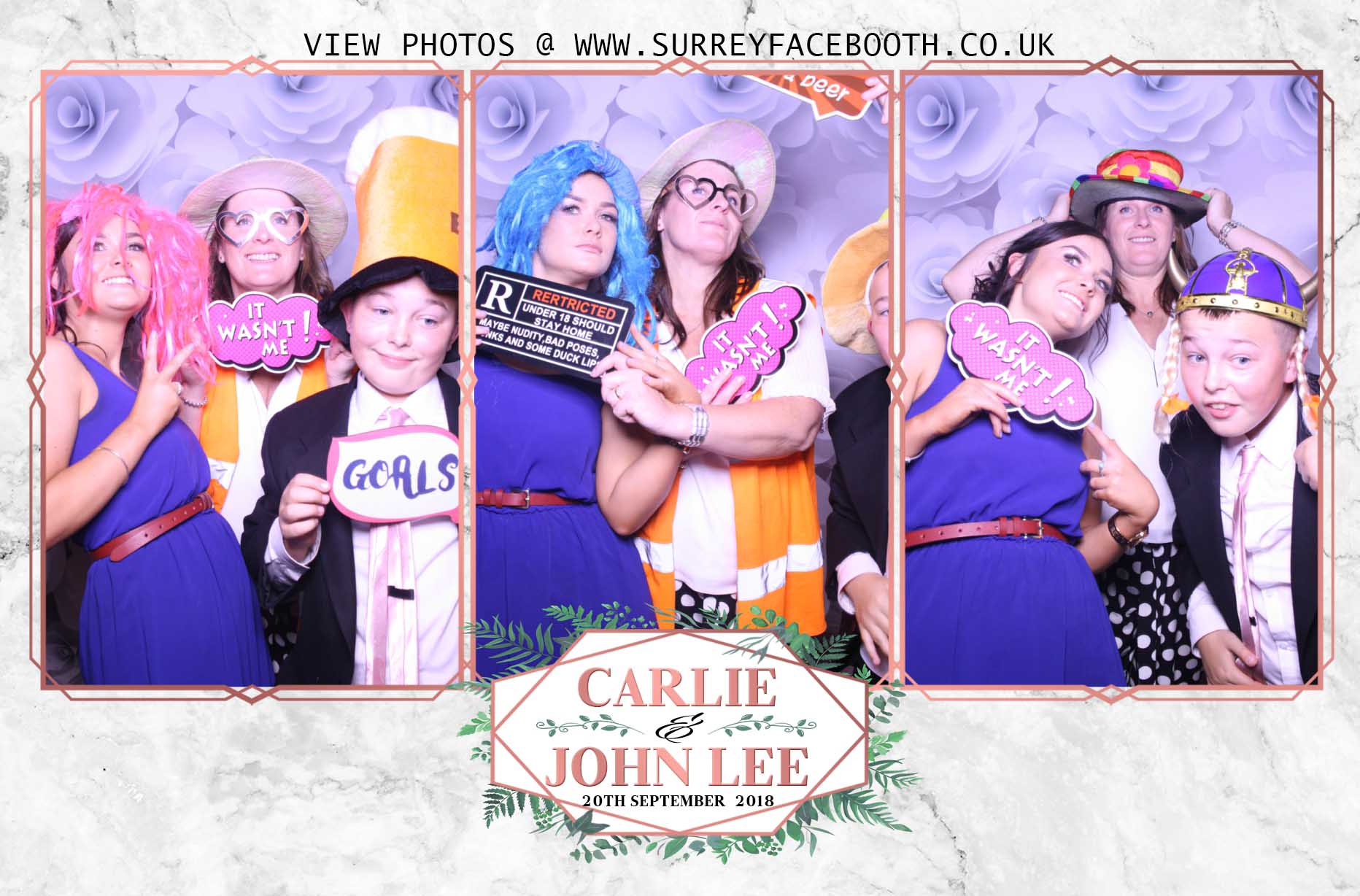 John & Carlie's Wedding | View more photos from the event at galleries.surreyfacebooth.co.uk/u/Surrey-FaceBooth/John-Carlies-Wedding